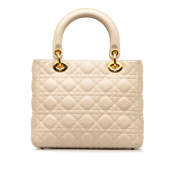 DIORMedium Lambskin Cannage Lady  Satchel - Picture 3 of 11